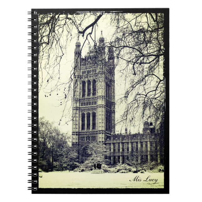 Westminster, Parliament, Winter London - England Notebook (Front)