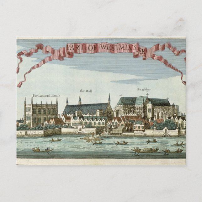 Westminster showing the Abbey Postcard (Front)
