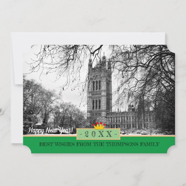 Westminster, Winter London & Happy New Year! Card (Front)