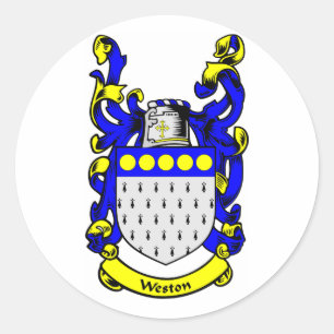 WESTON Coat of Arms Classic Round Sticker