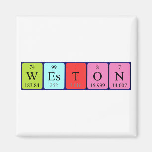 Weston periodic table name magnet