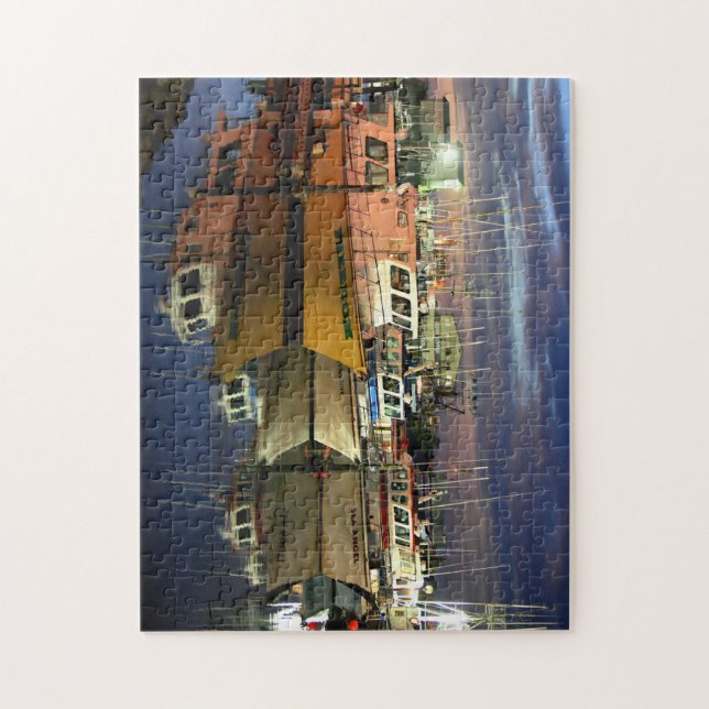 Westport Marina at Dusk Jigsaw Puzzle (Vertical)