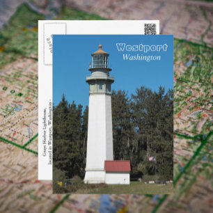 Westport, Washington Lighthouse Travel Photo Postcard