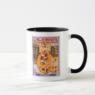 West's Big Minstrel JubileeGymnasts Poster Mug
