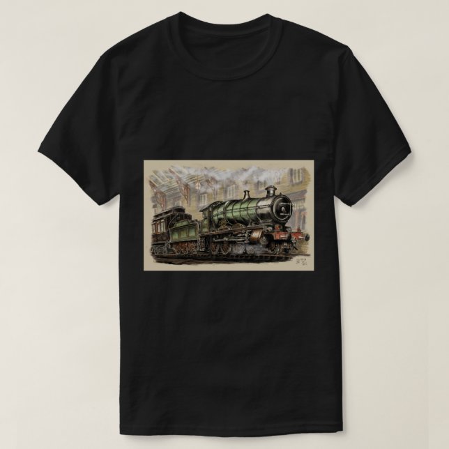 Westward Ho! or Saint Class Locomotive Departing T-Shirt (Design Front)