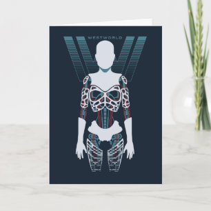 Westworld   Android Skeleton Over Logo Card