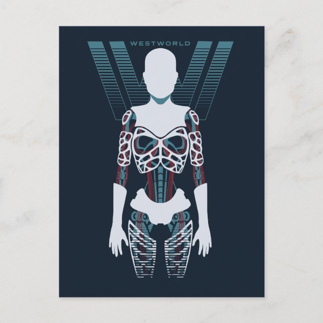 Westworld | Android Skeleton Over Logo Postcard (Front)