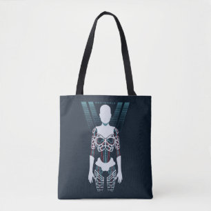 Westworld   Android Skeleton Over Logo Tote Bag