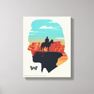 Westworld   Dr. Ford Silhouette Of Man in Black Canvas Print