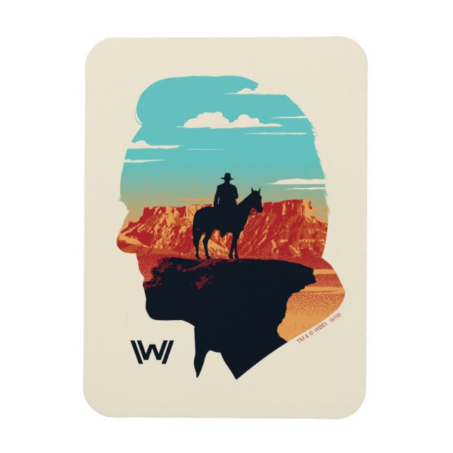 Westworld | Dr. Ford Silhouette Of Man in Black Magnet (Vertical)