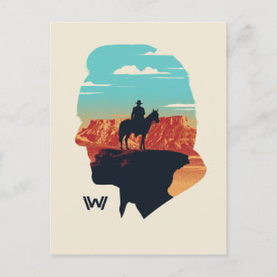 Westworld   Dr. Ford Silhouette Of Man in Black Postcard