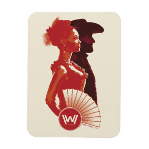 Westworld   Maeve & Hector Stencil Portrait Magnet