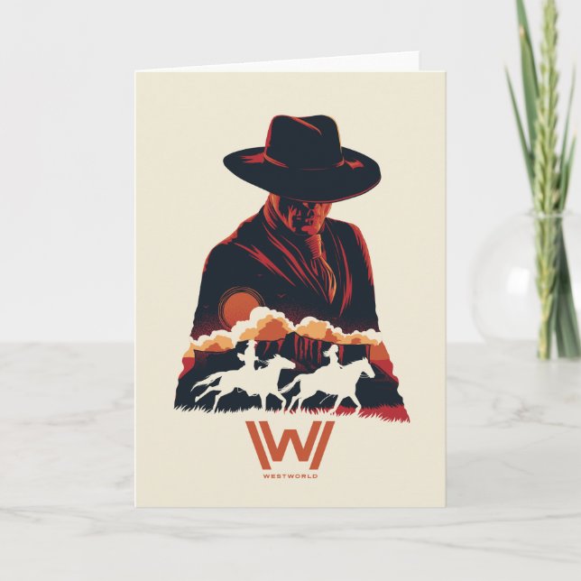 Westworld | Man in Black Desert Silhouette Card (Front)