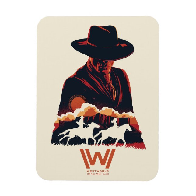 Westworld | Man in Black Desert Silhouette Magnet (Vertical)