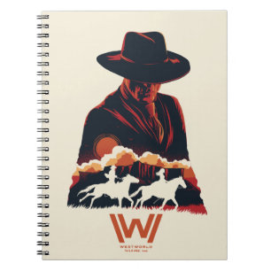 Westworld   Man in Black Desert Silhouette Notebook