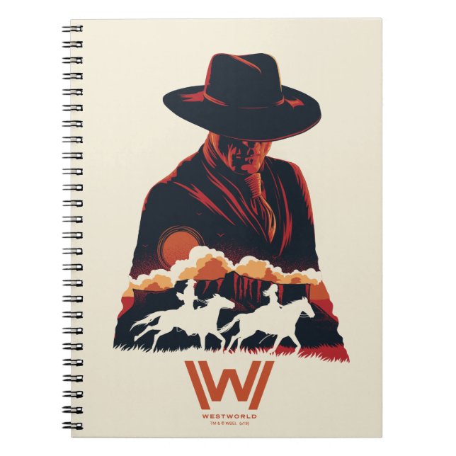 Westworld | Man in Black Desert Silhouette Notebook (Front)
