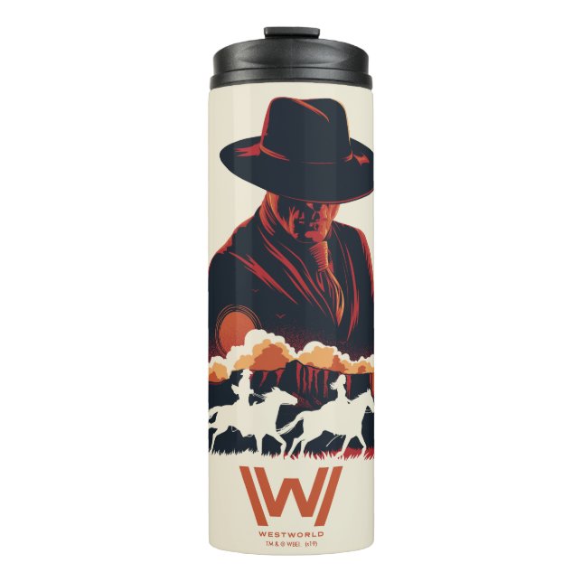 Westworld | Man in Black Desert Silhouette Thermal Tumbler (Front)