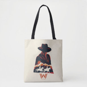 Westworld   Man in Black Desert Silhouette Tote Bag