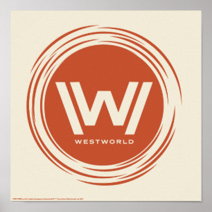 Westworld Stylised Sun Logo Poster
