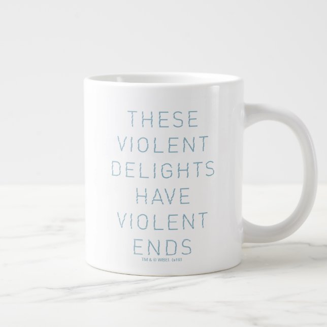 Westworld | "Violent Delights" Typography Quote Large Coffee Mug (Right)