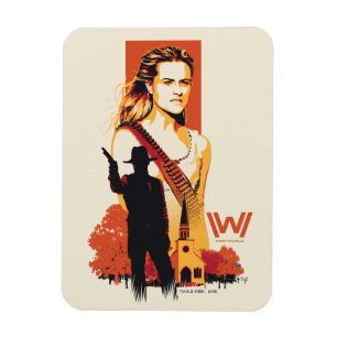 Westworld   Wyatt & Man in Black at White Church Magnet