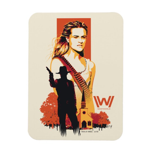Westworld | Wyatt & Man in Black at White Church Magnet (Vertical)