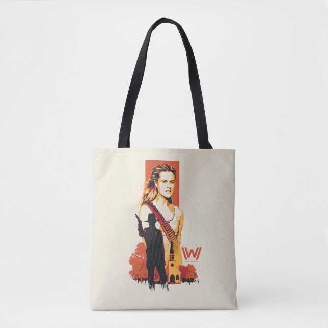 Westworld | Wyatt & Man in Black at White Church Tote Bag (Front)