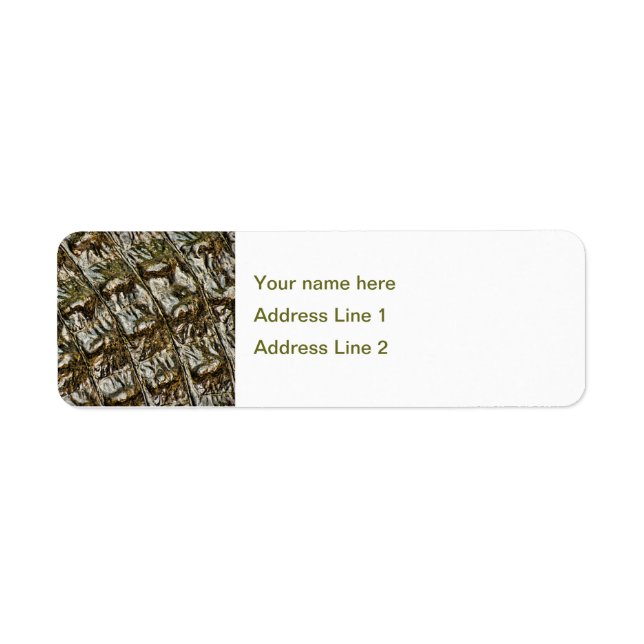 Wet Alligator Back Abstract Photograph Return Address Label (Front)