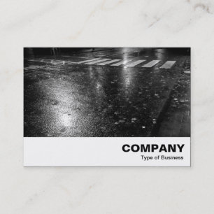 Wet Autumn Road at Night Business Card