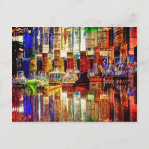Wet Bar Abstract Art Postcard