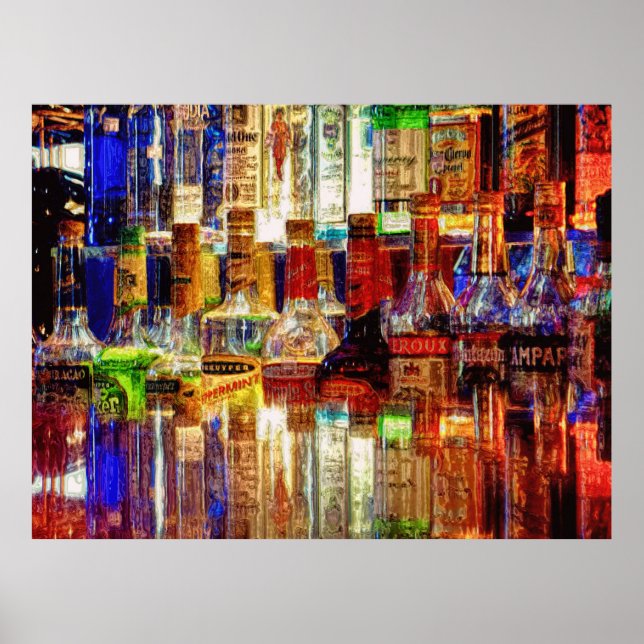Wet Bar Abstract Poster (Front)