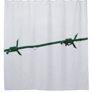 Wet Barbed Wire Shower Curtain