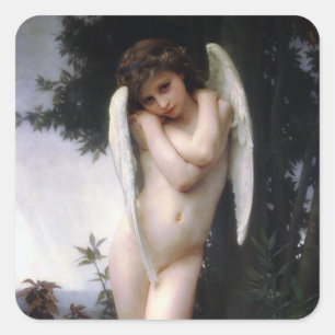 Wet Cupid  (L’Amour Mouillé) Square Sticker