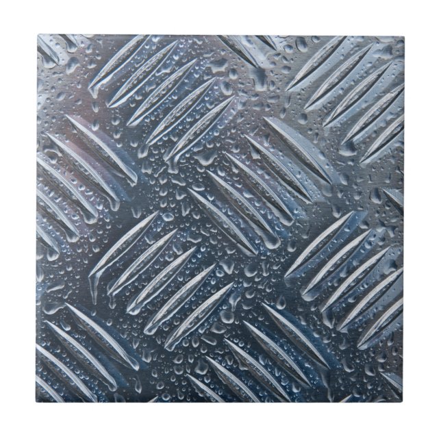 Wet diamond plate ceramic tile (Front)