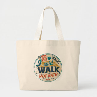 Wet Dog Woes Large Tote Bag