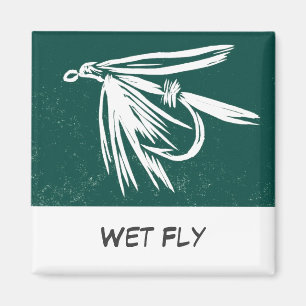 "Wet Fly" Flyfishing Art Magnet