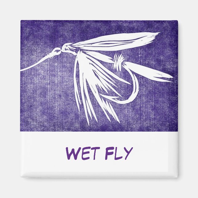"Wet Fly" Flyfishing Art Magnet (Front)