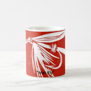 "Wet Fly on red" Classic Trout Fly Mug