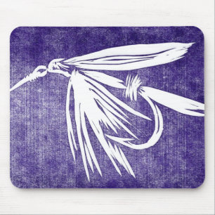 "Wet Fly - Purple" Classic Trout Fly Mousepad