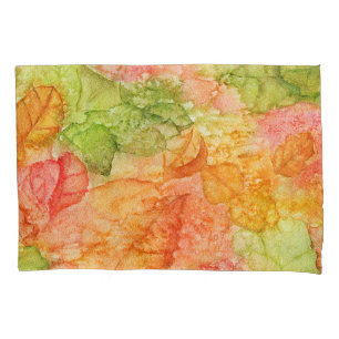 Wet Leaves of Autumn Pillowcase