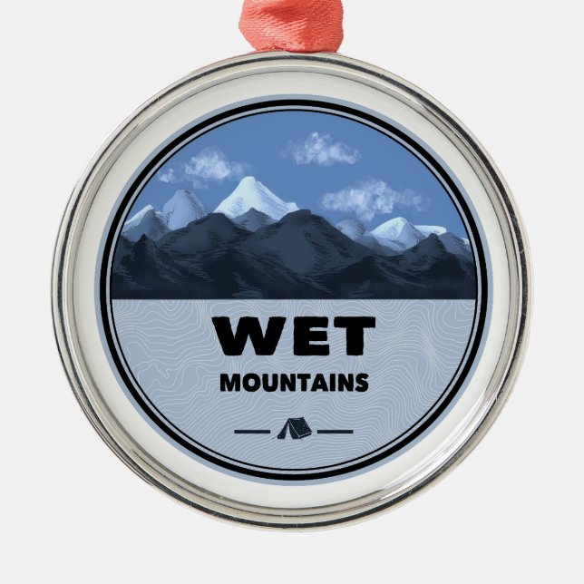 Wet Mountains Colorado Camping Metal Ornament (Front)