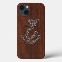 Wet Nautical Mahogany Anchor Steel