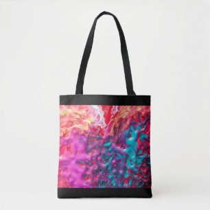 Wet paint colourful abstract art palette modern tote bag