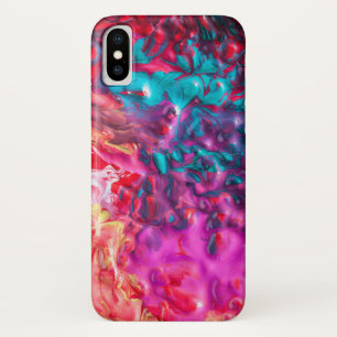 Wet paint colourful abstract art palette swirl iPhone x case