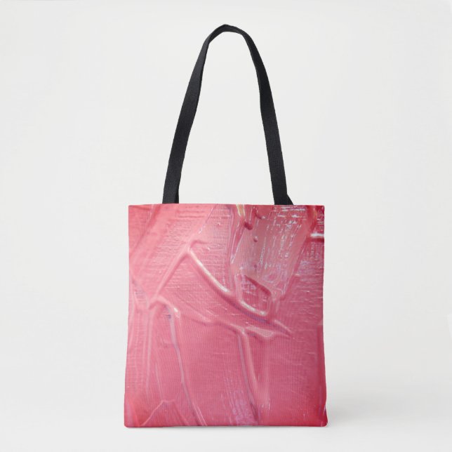 Wet paint coral pink tote bag (Front)