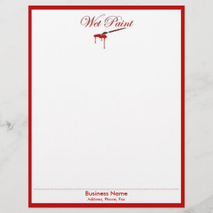 Wet Paint Letterhead