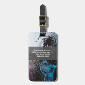 Wet pavement luggage tag