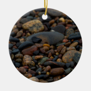 Wet Pebbles Ceramic Ornament