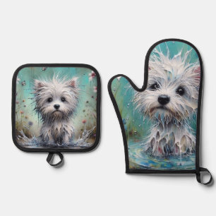 Wet Pups 2 Oven Mitt & Pot Holder Set