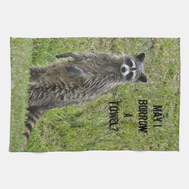 Wet Racoon Kitchen Towel (Horizontal)